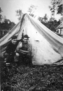 Eugène Bélisle et Léopold Ringuette au chantier