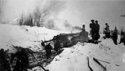 Déraillement près du Lac-Saguay 1933